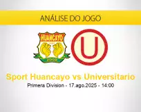Prognóstico Sport Huancayo Universitario (17 agosto 2025)