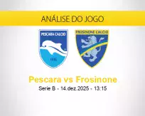 Prognóstico Pescara Frosinone (14 dezembro 2025)