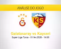 Prognóstico Galatasaray Kayseri (01 fevereiro 2026)