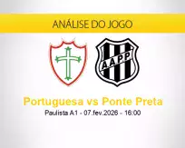 Prognóstico Portuguesa Ponte Preta (07 fevereiro 2026)