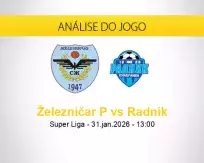 Prognóstico Železničar P Radnik (31 janeiro 2026)