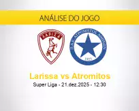 Prognóstico Larissa Atromitos (21 dezembro 2025)