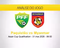 Prognóstico Paquistão Myanmar (31 março 2026)