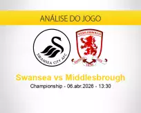 Prognóstico Swansea Middlesbrough (06 abril 2026)