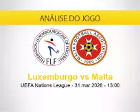 Prognóstico Luxemburgo Malta (31 março 2026)