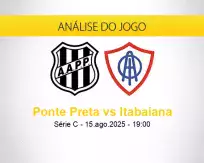 Prognóstico Ponte Preta Itabaiana (16 agosto 2025)