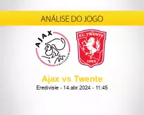 Prognóstico Ajax Twente (14 abril 2024)