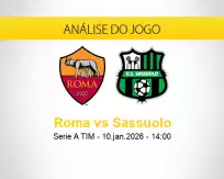 Prognóstico Roma Sassuolo (10 janeiro 2026)