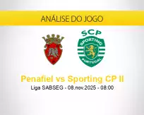 Prognóstico Penafiel Sporting CP II (08 novembro 2025)