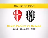 Prognóstico Calcio Padova Cesena (08 dezembro 2025)