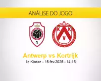 Prognóstico Antwerp Kortrijk (15 fevereiro 2025)