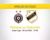 Prognóstico Partizan Čukarički (26 outubro 2024)