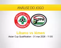 Prognóstico Líbano Iémen (31 março 2026)