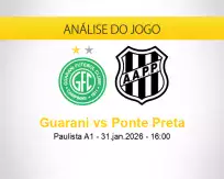 Prognóstico Guarani Ponte Preta (31 janeiro 2026)
