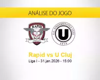 Prognóstico Rapid U Cluj (31 janeiro 2026)