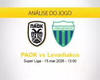 Prognóstico PAOK Levadiakos (15 março 2026)