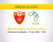 Prognóstico Montenegro Eslovênia (31 março 2026)