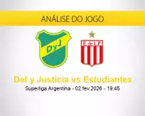 Prognóstico Def y Justicia Estudiantes (02 fevereiro 2026)
