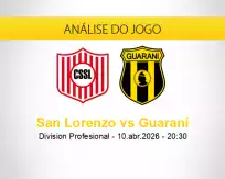 Prognóstico San Lorenzo Guaraní (10 abril 2026)