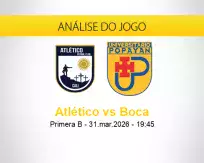 Prognóstico Atlético Boca (31 março 2026)