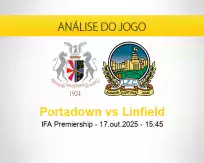 Prognóstico Portadown Linfield (17 outubro 2025)