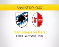 Prognóstico Sampdoria Bari (27 fevereiro 2026)