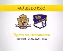 Prognóstico Tigres Orsomarso (04 fevereiro 2026)