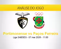Prognóstico Portimonense Paços Ferreira (07 março 2026)