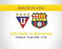 Prognóstico LDU Quito Barcelona (03 abril 2026)