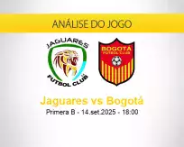 Prognóstico Jaguares Bogotá (14 setembro 2025)
