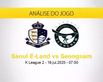 Prognóstico Seoul E-Land Seongnam (19 julho 2025)