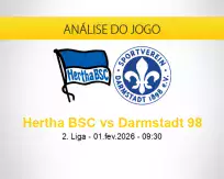 Prognóstico Hertha BSC Darmstadt 98 (01 fevereiro 2026)
