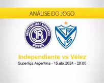 Prognóstico Independiente Vélez (15 abril 2024)