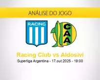 Prognóstico Racing Club Aldosivi (17 outubro 2025)