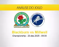 Prognóstico Blackburn Millwall (20 dezembro 2025)