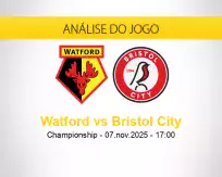 Prognóstico Watford Bristol City (07 novembro 2025)