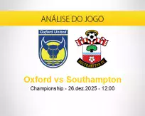 Prognóstico Oxford Southampton (26 dezembro 2025)