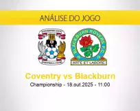 Prognóstico Coventry Blackburn (18 outubro 2025)