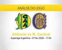Prognóstico Aldosivi R. Central (07 fevereiro 2026)