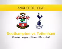 Prognóstico Southampton Tottenham (15 dezembro 2024)