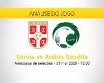 Prognóstico Sérvia Arábia Saudita (31 março 2026)