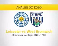 Prognóstico Leicester West Bromwich (05 janeiro 2026)