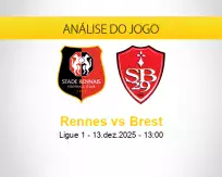 Prognóstico Rennes Brest (13 dezembro 2025)