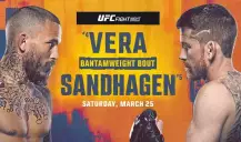 Dica de aposta no UFC Fight Night: Vera x Sandhagen