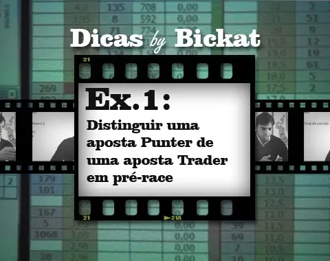 Saber distinguir uma aposta punter de uma aposta trader em pré-race