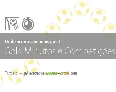 Estudar os momentos dos Gols: minutos e competições