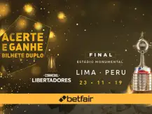 Acerte no resultado e ganhe bilhete duplo para a final Libertadores