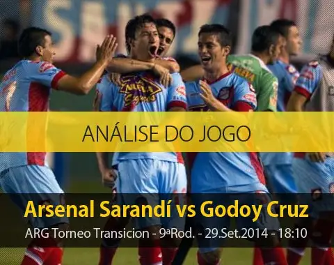 Análise do jogo: Arsenal de Sarandí vs Godoy Cruz (29 Setembro 2014)