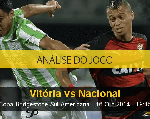 Análise do jogo: Vitória vs Nacional de Medellín (16 Outubro 2014)
