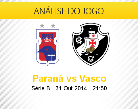 Análise do jogo: Paraná X Vasco (31 Outubro 2014)
